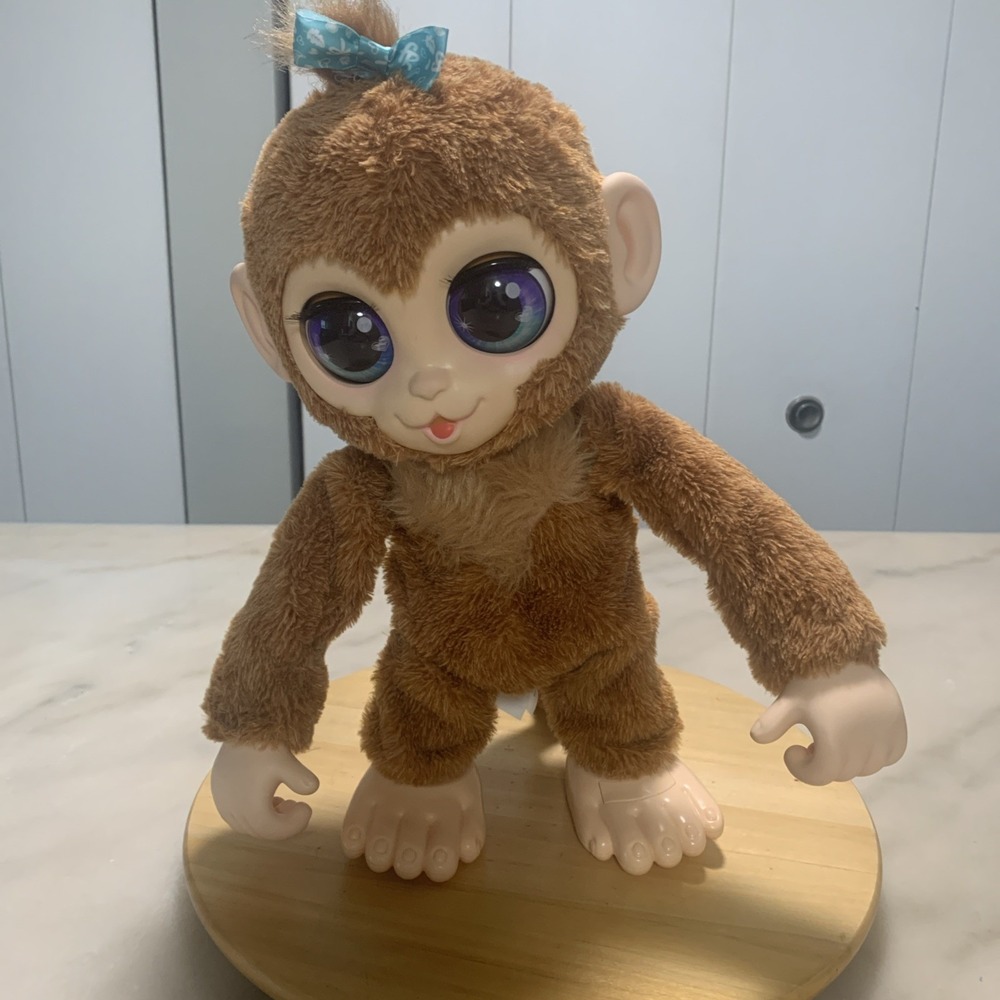 furReal Peanut the Playful Monkey Interactive Toy 15" TESTED WORKS Great + Batt